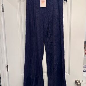 NWT- savage fenty Cozy Navy Fleece Pants